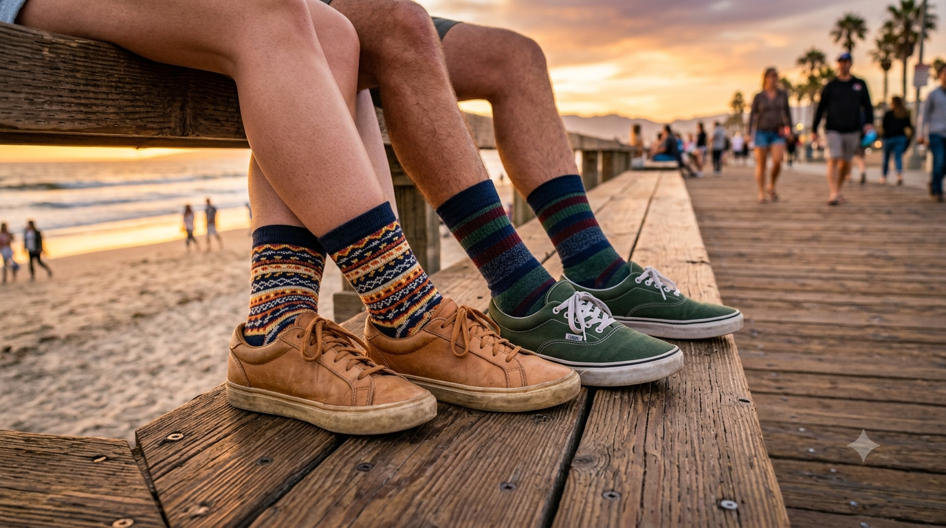 Jangan Sembunyikan Kakimu! Saatnya Kaos Kaki Bermotif Ambil Alih Panggung Jalanan