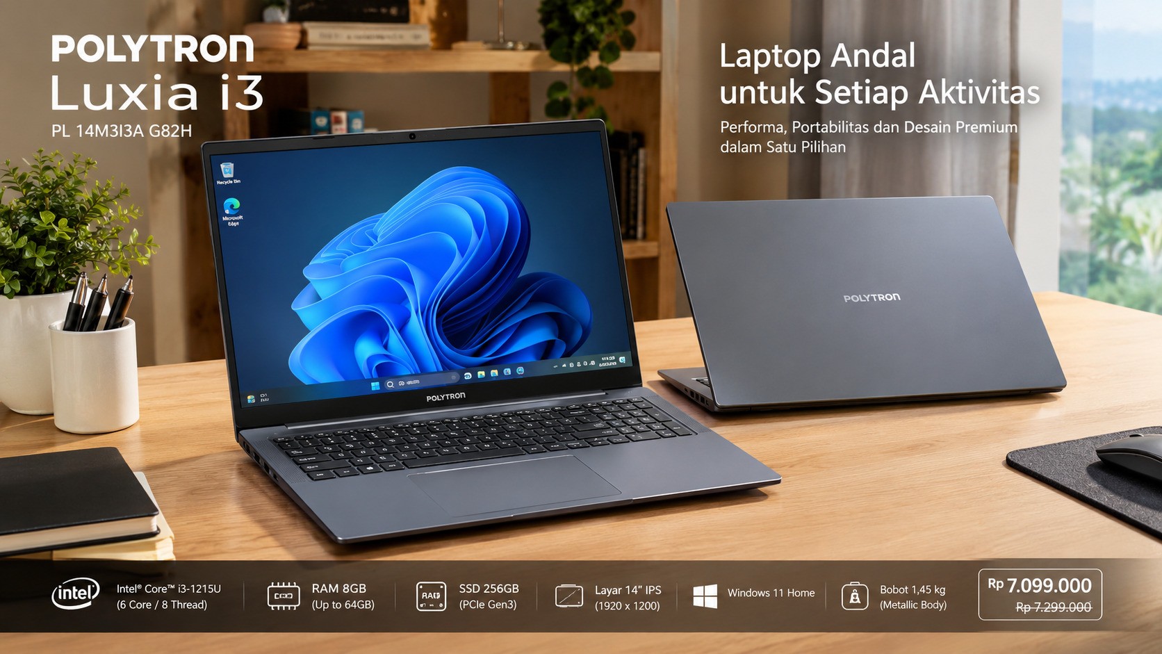 Harga Rp7 Jutaan, POLYTRON Luxia i3 Bawa Intel Core i3 Generasi ke-12