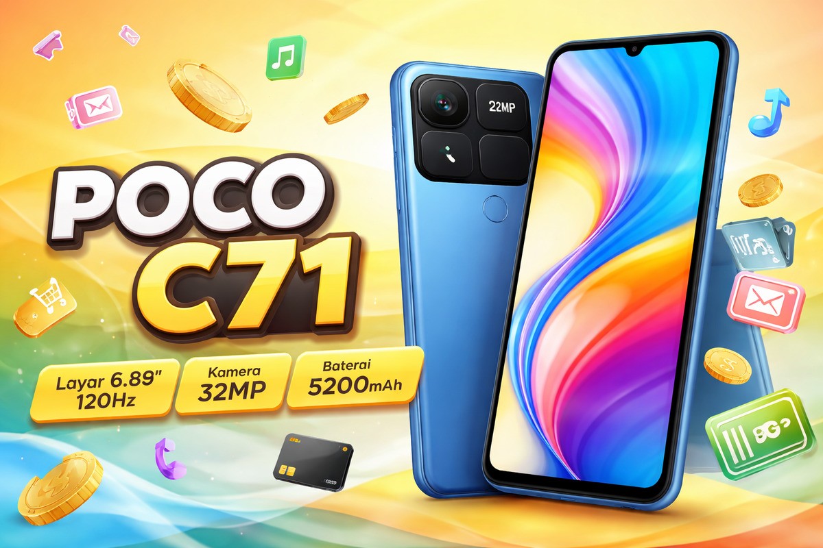 Poco C71 Bikin Kejutan di Kelas Murah, Ini Spesifikasi Lengkapnya
