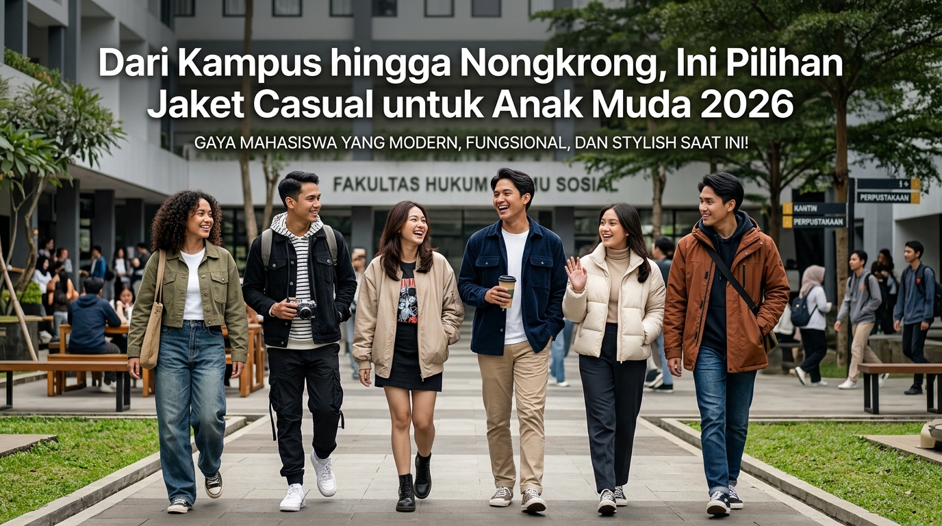 Dari Kampus hingga Nongkrong, Ini Pilihan Jaket Casual untuk Anak Muda 2026