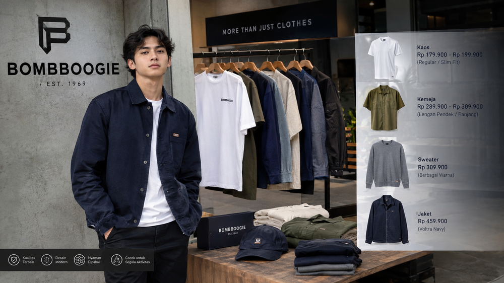 Baju Bombboogie Tawarkan Gaya Kasual Modern, Ini Kisaran Harga dan Spesifikasinya