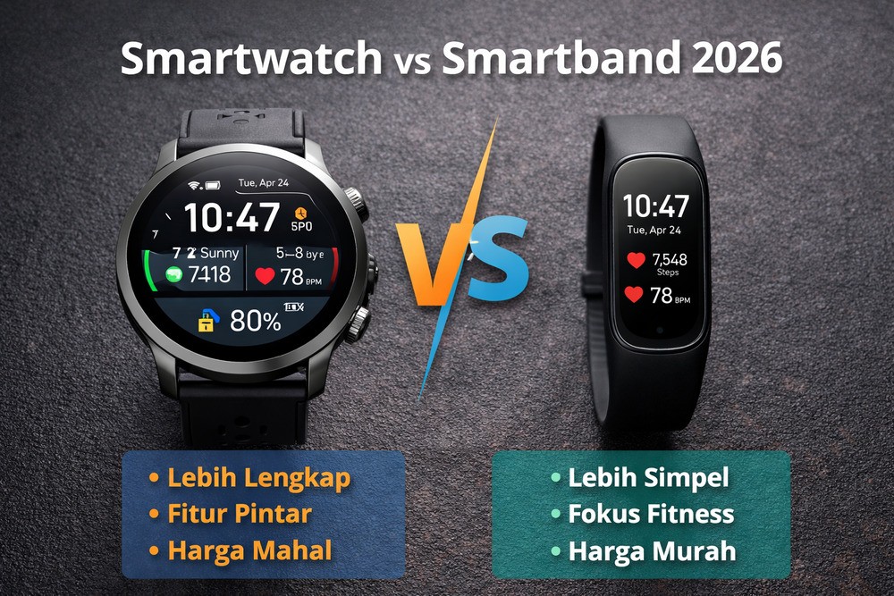 Smartwatch 2026 vs Smartband: Mana Lebih Bernilai?