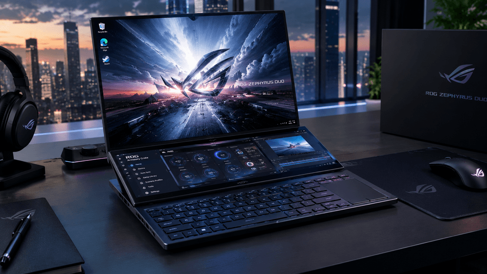 ASUS ROG Zephyrus Duo, Laptop Premium dengan Dua Layar OLED 3K