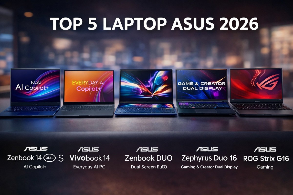 5 Laptop ASUS Paling Diminati 2026, Dari Produktivitas hingga Gaming