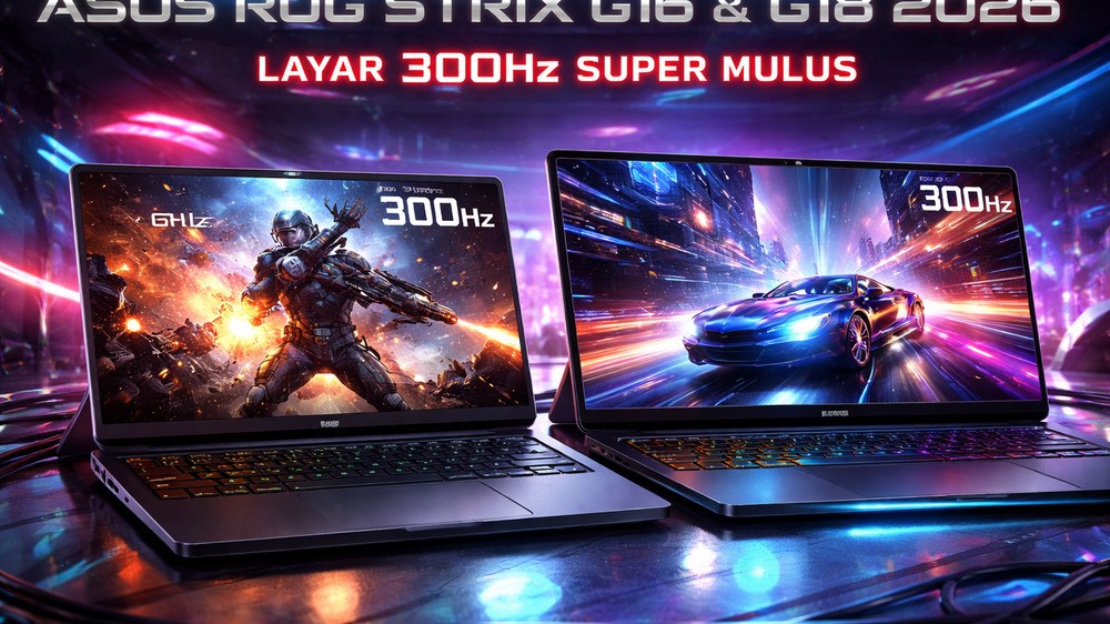 Asus ROG Strix G16 dan Asus ROG Strix G18 Hadir di 2026, Siap Manjakan Gamer dengan Layar 300 Hz