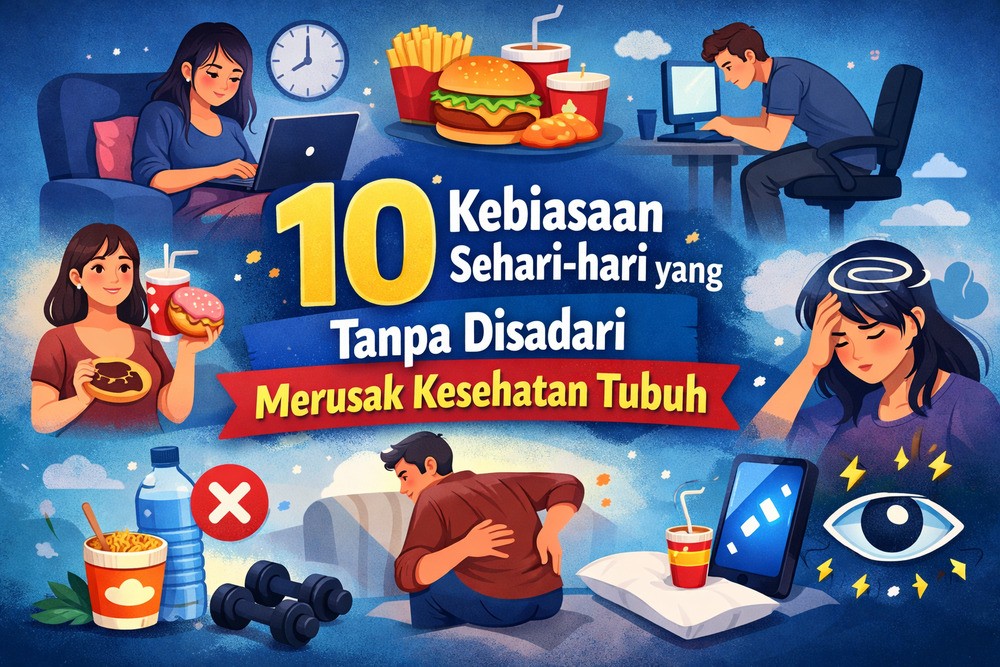 10 Kebiasaan Sehari-hari yang Diam-Diam Merusak Kesehatan Tubuh