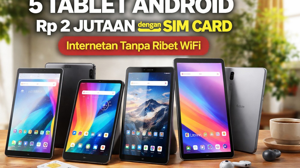 5 Tablet Android Rp2 Jutaan dengan SIM Card, Internetan Tanpa Ribet WiFi