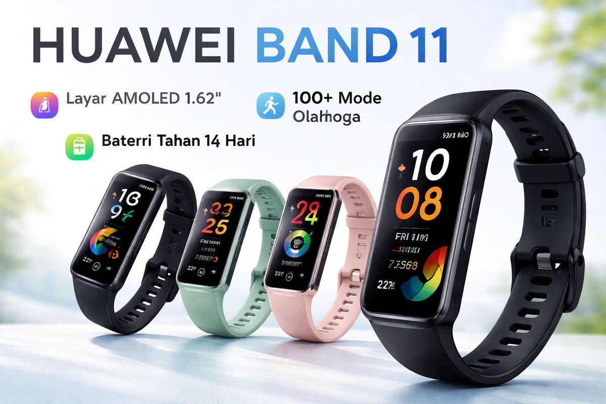 Huawei Band 11: Gelang Pintar Ringan dengan Daya Tahan Baterai Panjang