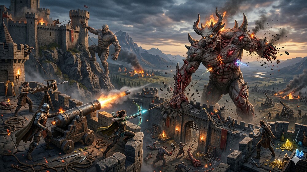 Lempar Temanmu ke Mulut Raksasa! Gila-gilaan Bareng di Game Titan Hunters