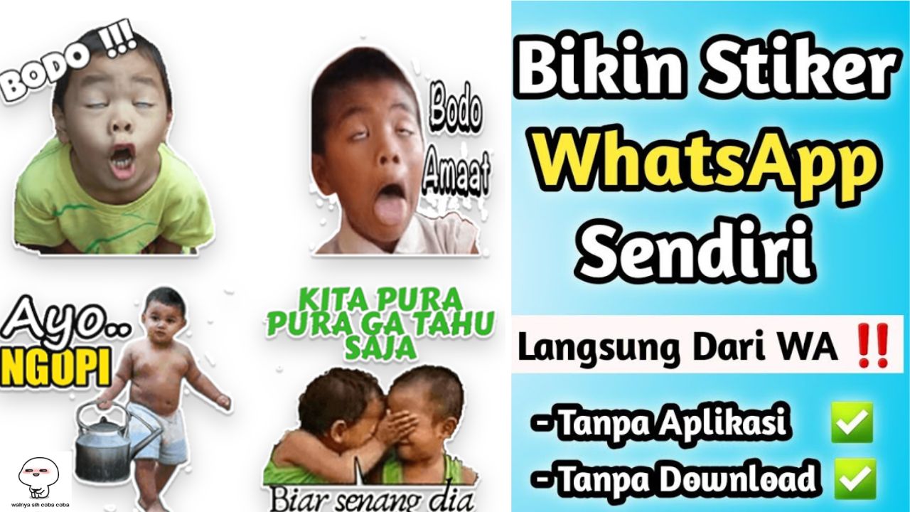 Membuat Stiker WhatsApp Sendiri Tanpa Aplikasi Tambahan: Mudah dan Seru Banget Lho! Begini Caranya