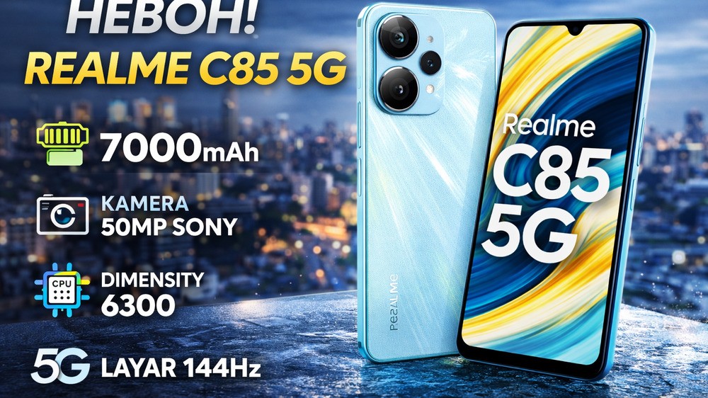 Smartphone Baru Realme C85 5G Tawarkan Baterai Besar dan Performa Stabil