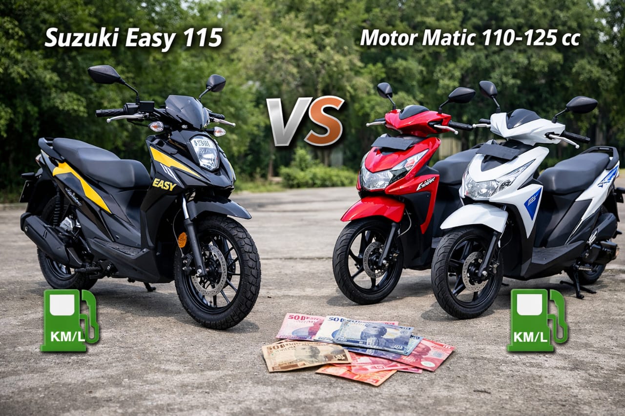 Suzuki Easy 115 vs Yamaha FreeGo: Adu Irit BBM di Tengah Macet Kota