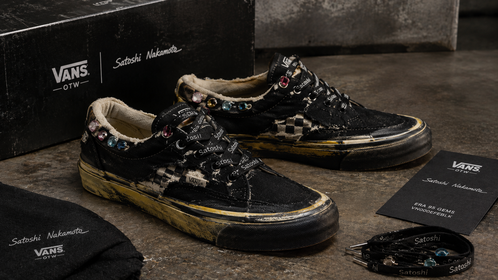 Vans x Satoshi Nakamoto Era 95 Gems Hadir dengan Desain Distressed