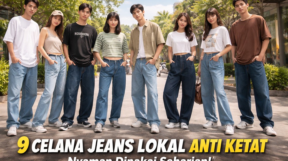 9 Celana Jeans Lokal Anti Ketat yang Nyaman Dipakai Seharian, Cocok untuk Semua Aktivitas!