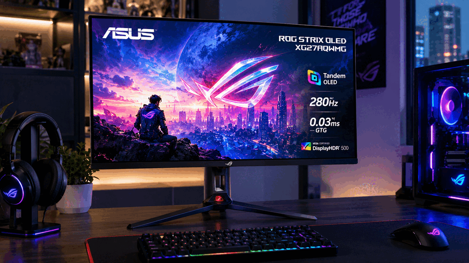 ASUS ROG Strix OLED XG27AQWMG Hadir dengan Tandem OLED, 280Hz dan Response Time 0,03ms