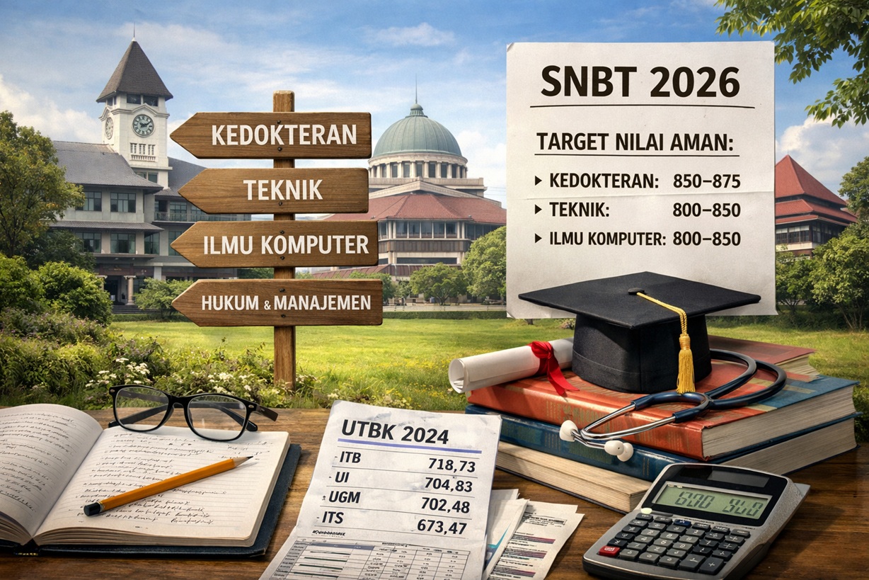Daftar Nilai Aman Masuk PTN Favorit Dalam SNBT
