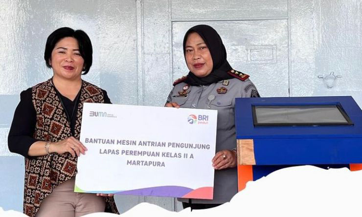 Dukung Pelayanan Prima, BRI Sumbang Mesin Antrean untuk Lapas Perempuan Martapura