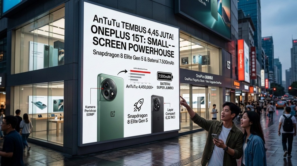 AnTuTu Tembus 4,45 Juta! OnePlus 15T Siap Rilis dengan Snapdragon 8 Elite Gen 5