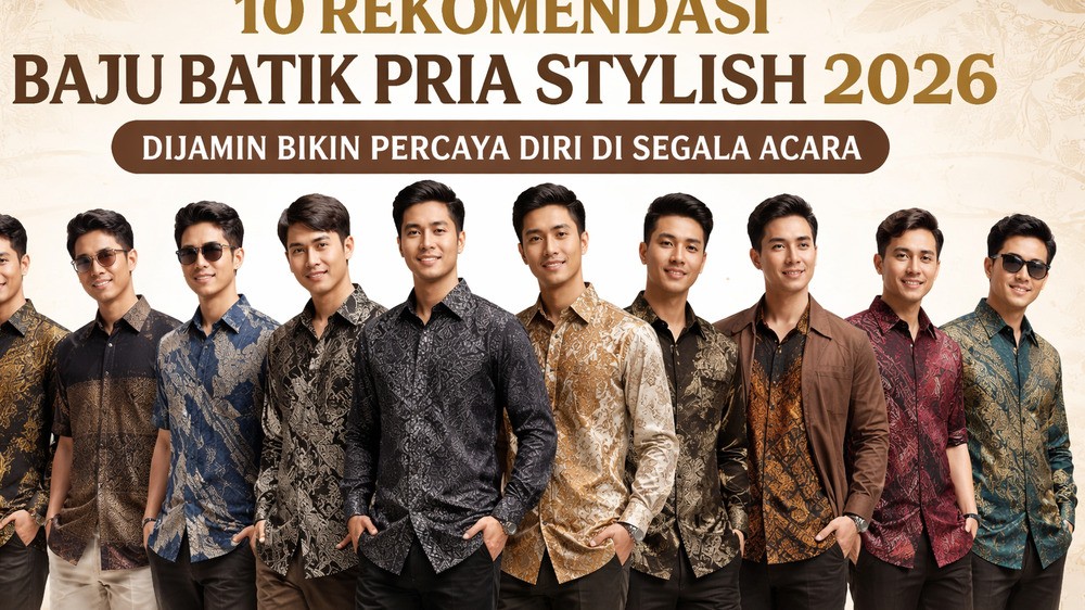 10 Rekomendasi Baju Batik Pria Stylish 2026, Dijamin Bikin Percaya Diri di Segala Acara