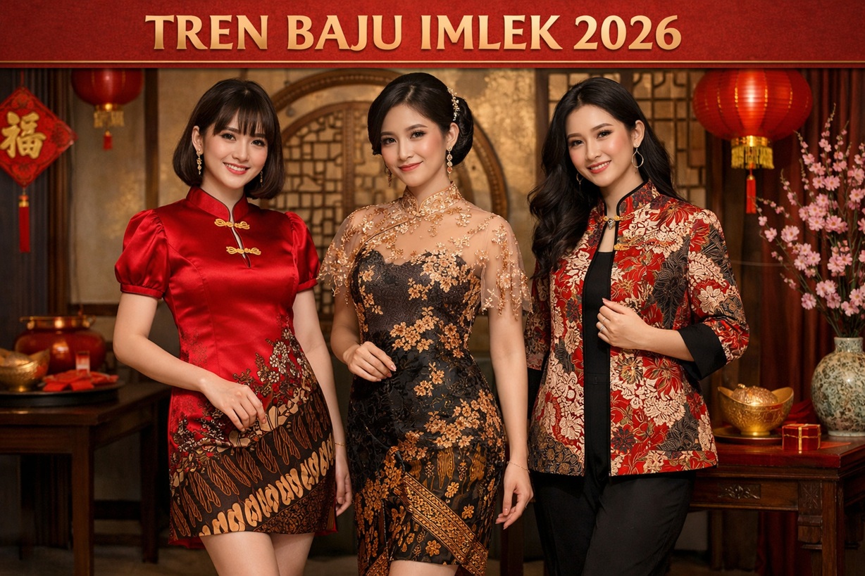 Inspirasi Outfit Imlek 2026, Qipao Batik Modern dari Casual hingga Formal