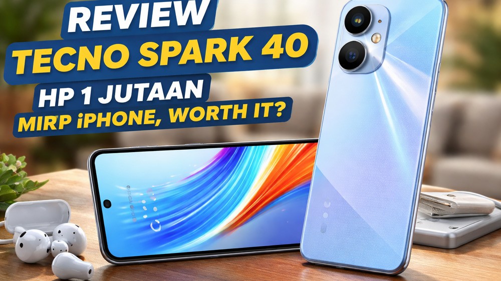 Tecno Spark 40 Hadir di Harga Rp1 Jutaan, Desainnya Mirip iPhone!