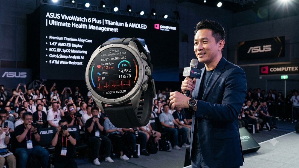 Asus VivoWatch 6 Plus Rilis: Saat Desain Mewah Titanium Menjaga Jantung Anda!