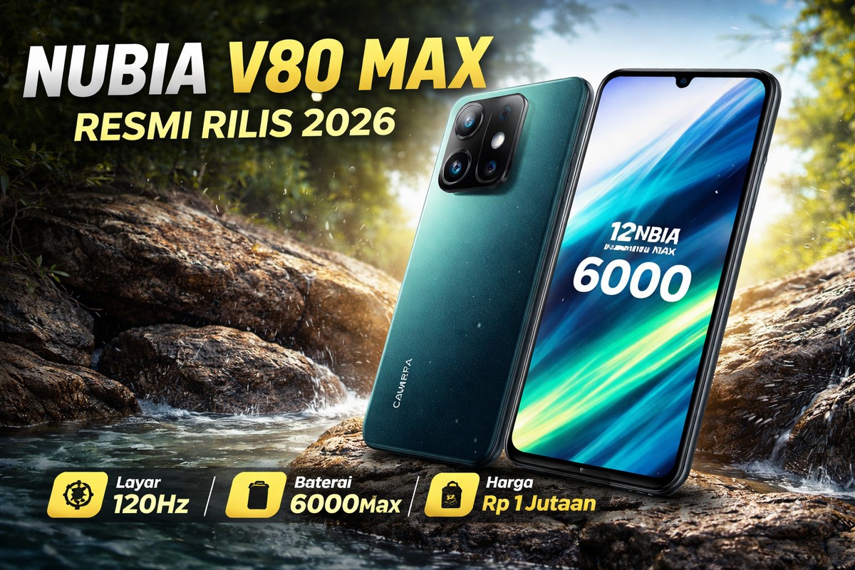 Nubia V80 Max Bawa Layar Lebar dan RAM Besar