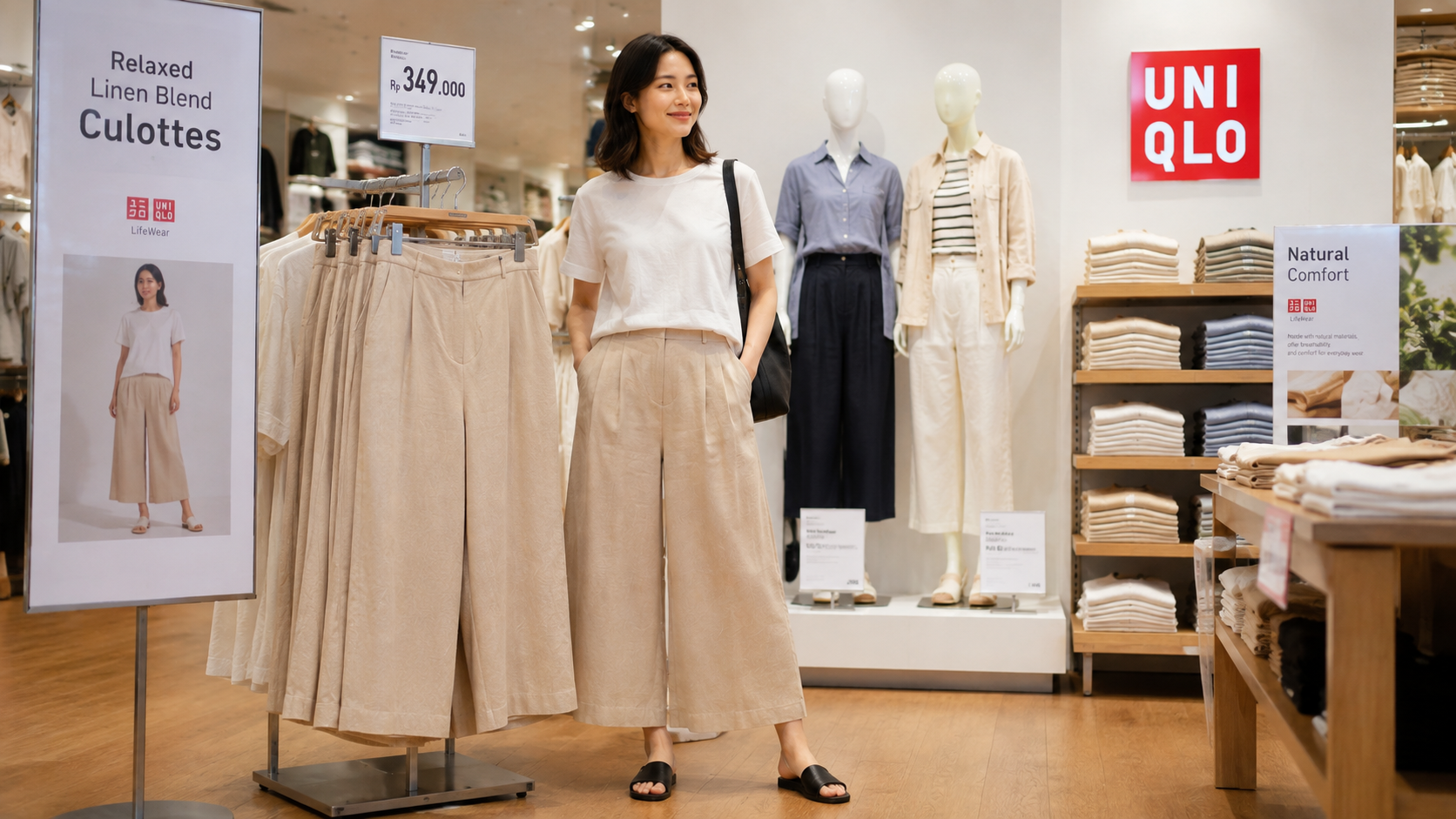 Celana Kulot UNIQLO Terbaru, Perpaduan Linen dan Katun yang Nyaman