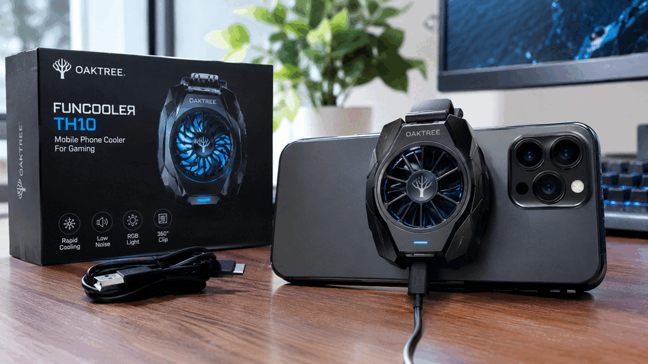 Oaktree Funcooler TH10, Cooler HP dengan Baterai 4.800 mAh dan 7 Tingkat Pendinginan