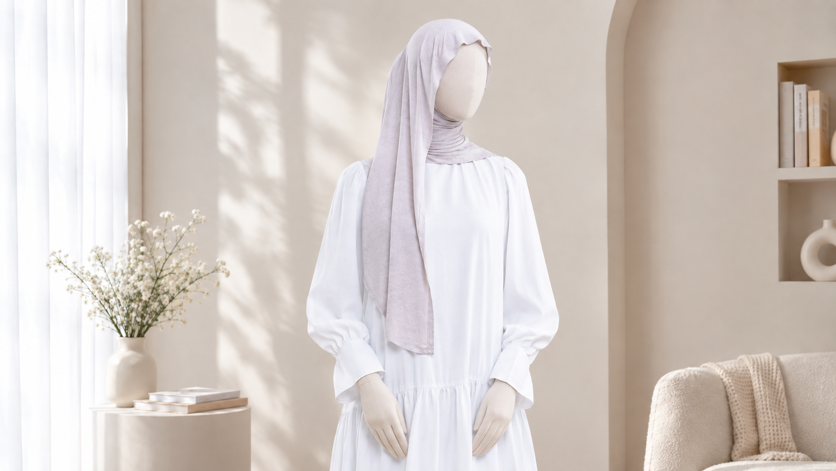Tren Hijab Praktis, Lozy x Lesti Hadirkan Kejora Oval Inner Shawl