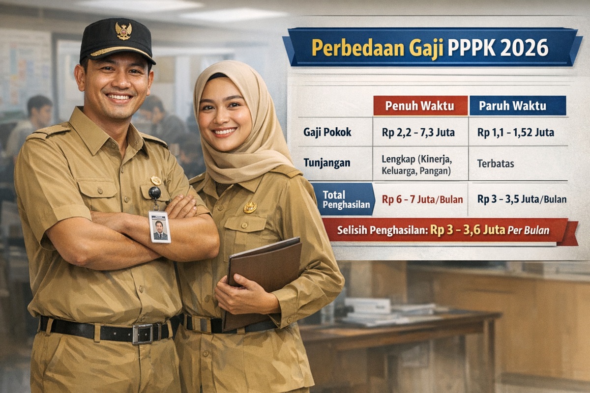 Inilah Perbedaan Gaji PPPK dan Paruh Waktu Mulai Maret 2026