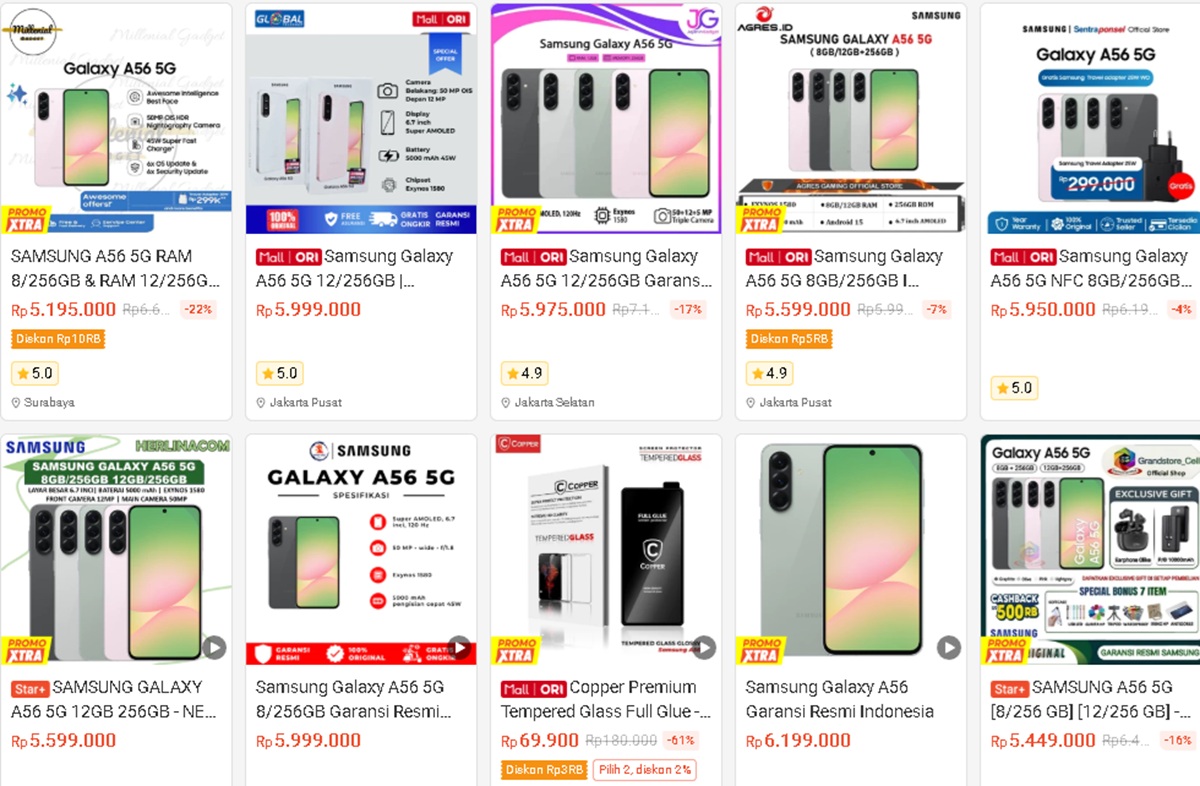 Di Mana Beli Samsung Galaxy A56 Paling Murah di Indonesia? Ini Jawabannya