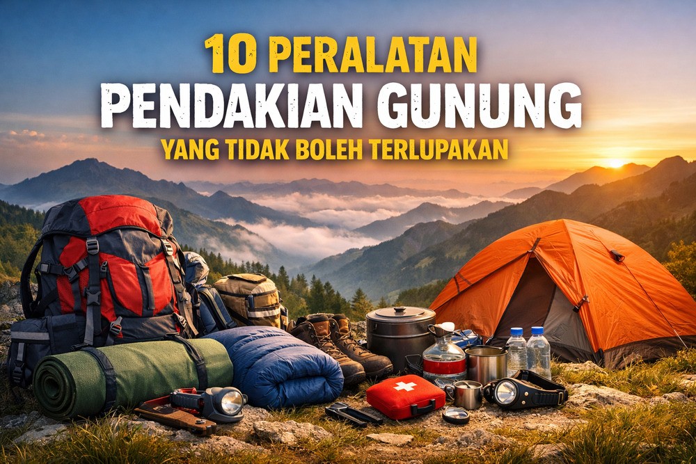 Jangan Sampai Lupa! Ini 10 Peralatan Penting Saat Mendaki Gunung