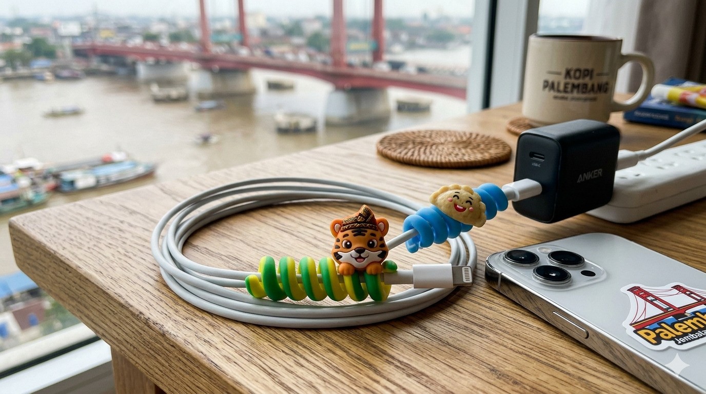 Kabel Charger Sering Putus? Pasang Pelindung Spiral Karakter Ini Dong!