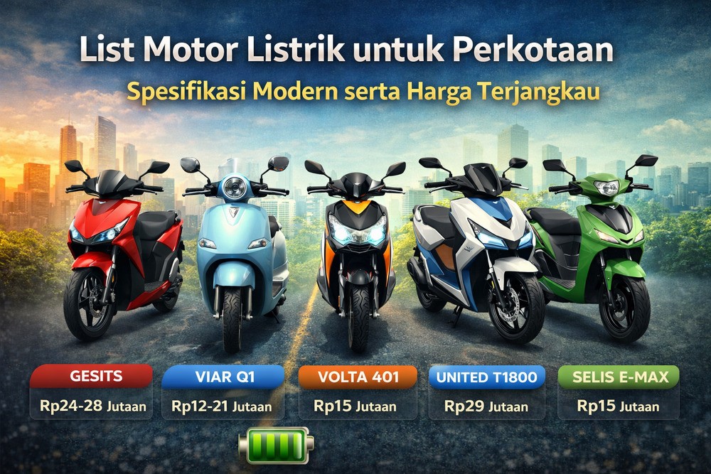 5 Motor Listrik Terbaik untuk Harian di Kota