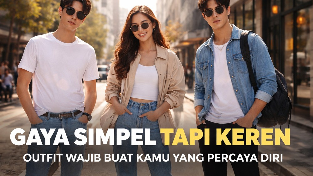 Gaya Simpel Tapi Keren, Ini Outfit Wajib Buat Kamu yang Ingin Lebih Percaya Diri