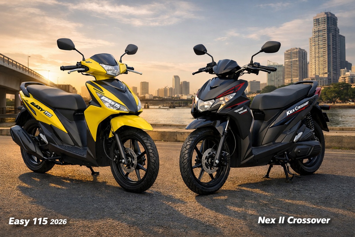 Suzuki Easy 115 2026 vs Nex II Crossover: Kembar Platform, Beda Karakter