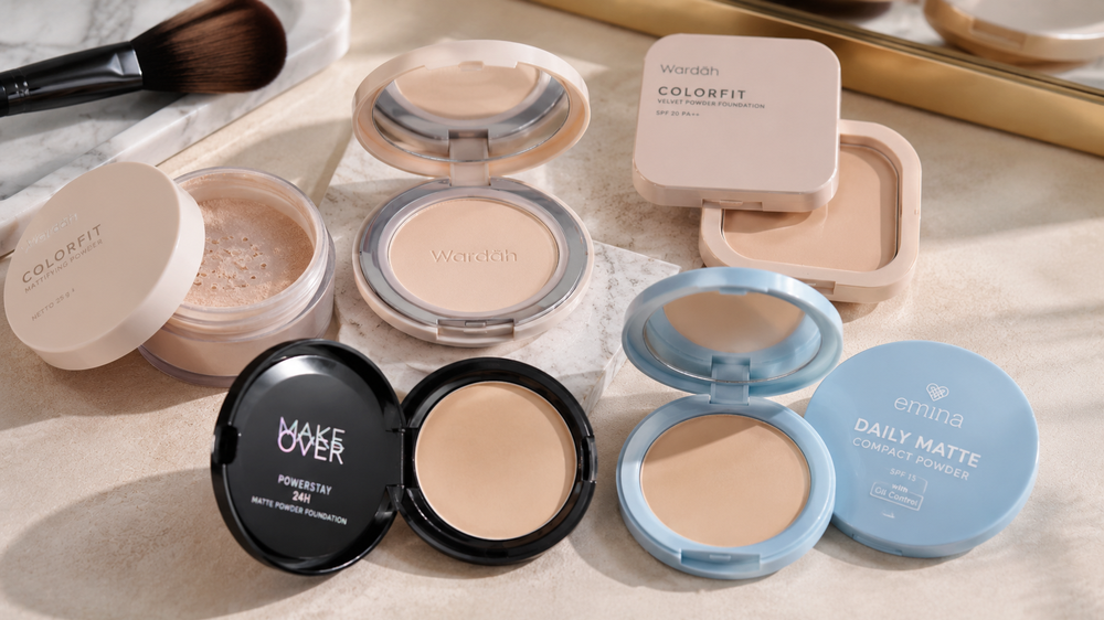 Bedak Tabur atau Padat? Ini 5 Pilihan yang Bisa Masuk Pouch Makeup