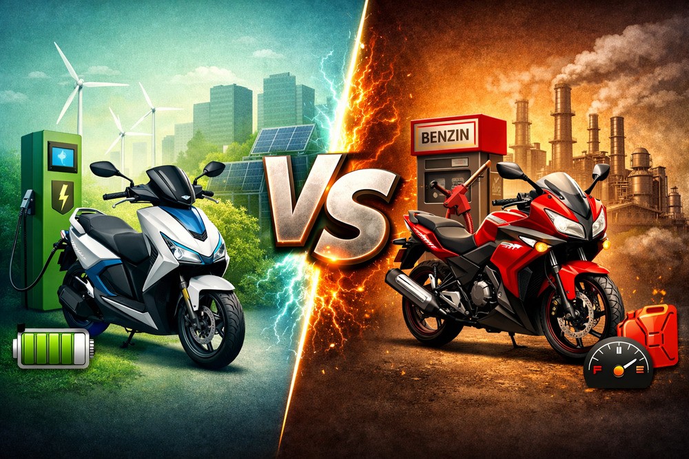 Motor Listrik atau Bensin? Ini Perbandingan Lengkapnya