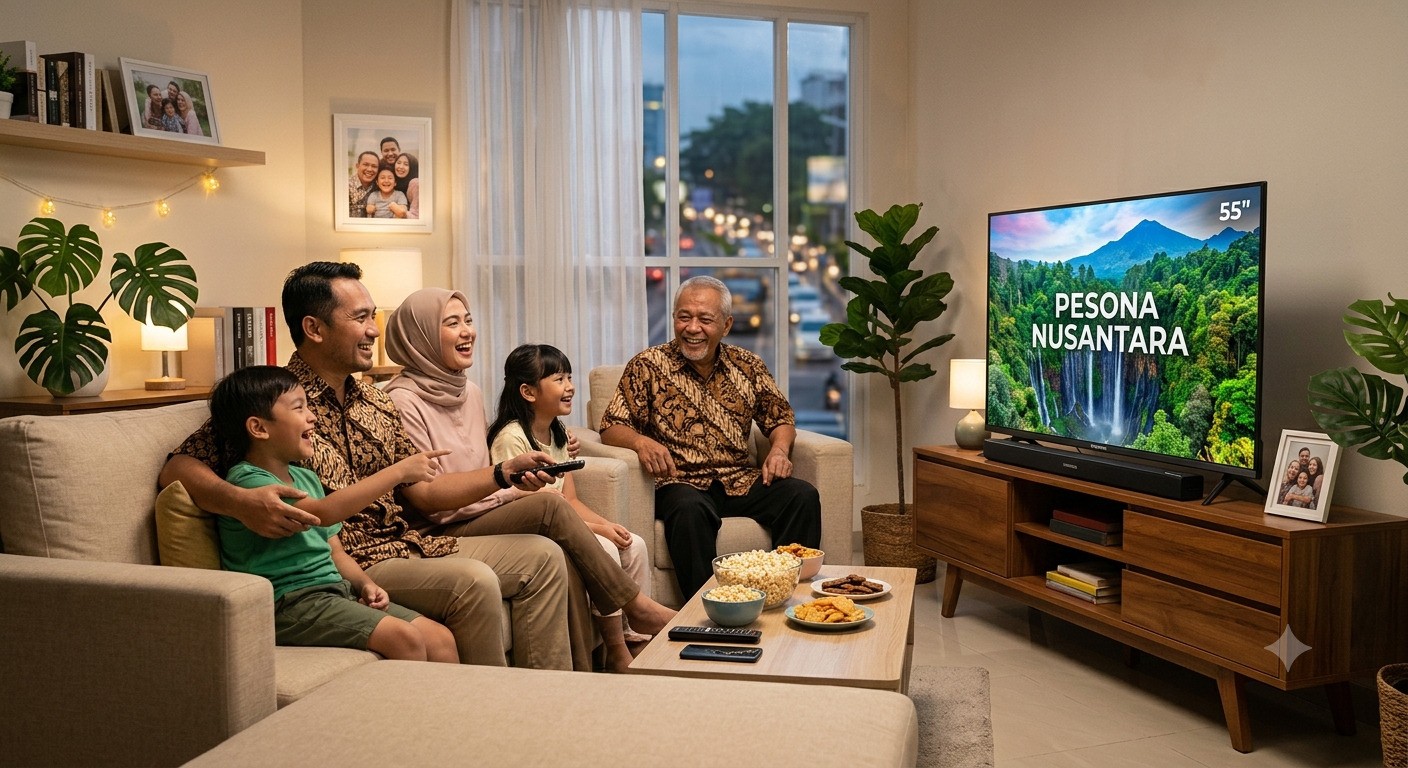 Bye TV Jadul, Smart TV Polytron Bikin Ruang Tamu Secanggih Studio!