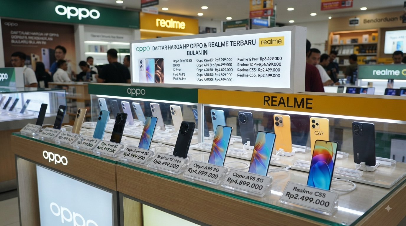 Update Harga HP OPPO dan Realme Bulan Ini, Mana yang Paling Menarik?