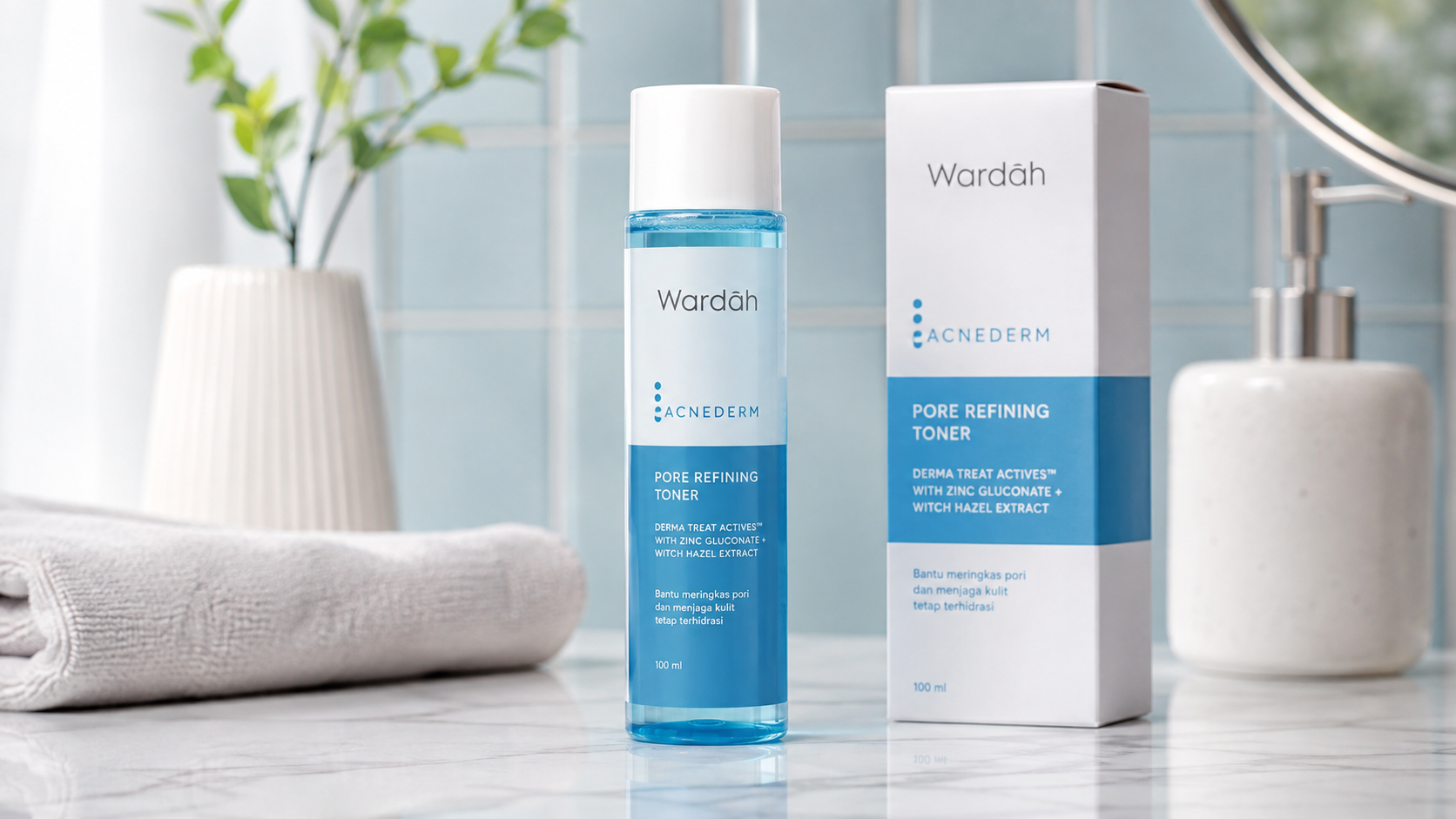 Wardah Acnederm Pore Refining Toner Hadir dengan Zinc Gluconate dan Witch Hazel