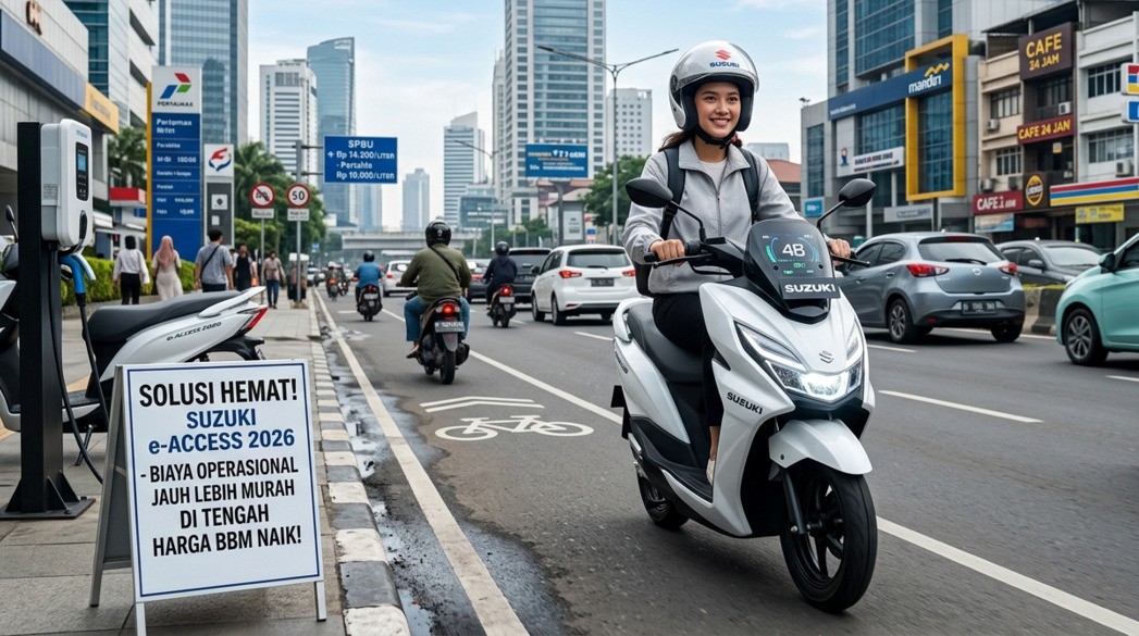 Anti Boros! Suzuki e-Access 2026 Jadi Solusi Hemat di Tengah Harga BBM Naik