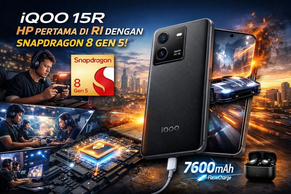 Pre-Order Dibuka! iQOO 15R Jadi HP Snapdragon 8 Gen 5 Pertama di RI, Siap Libas Game Berat