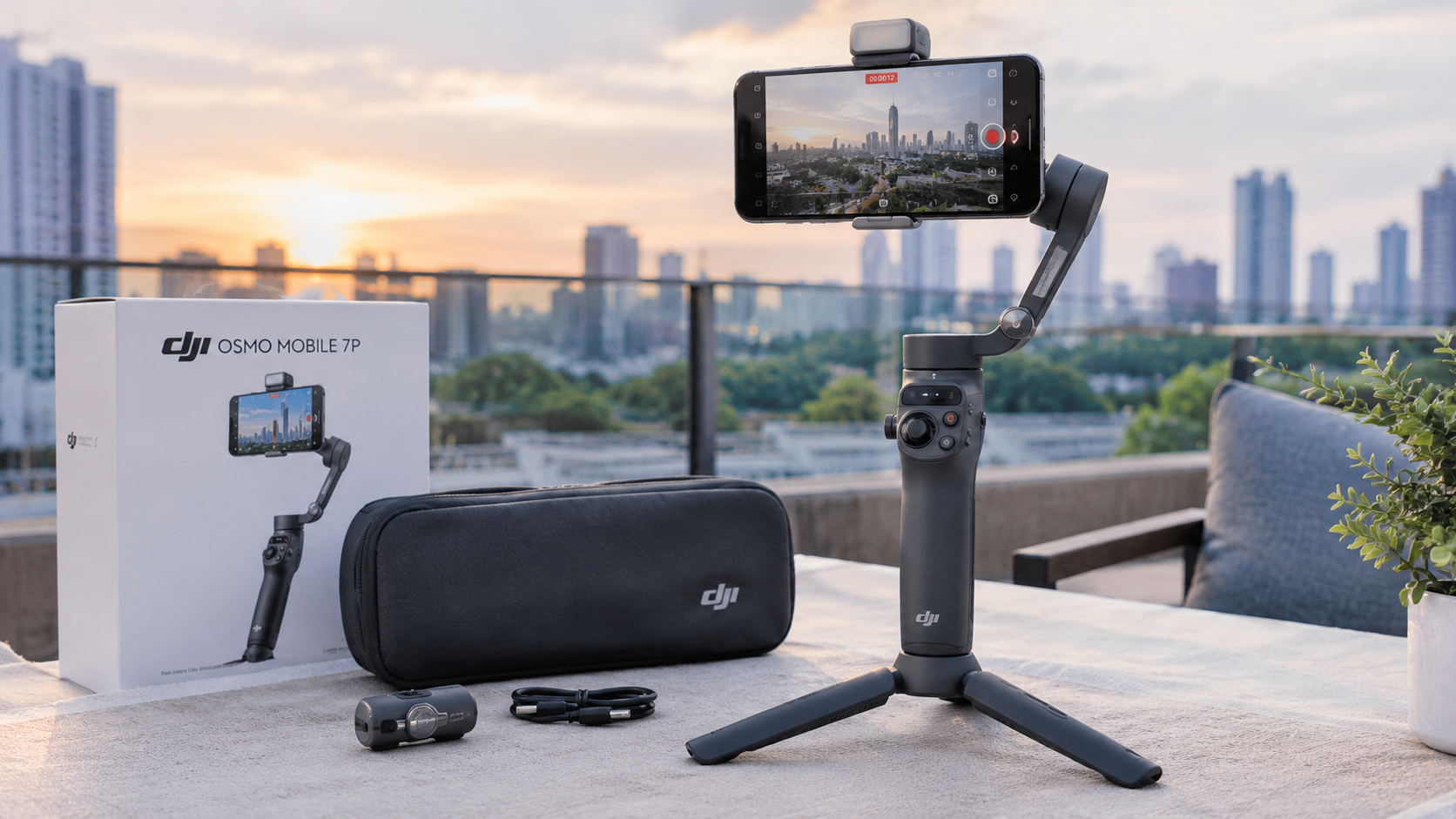 DJI Osmo Mobile 7P, Gimbal HP dengan Stabilisasi 3-Axis dan Tracking Pintar