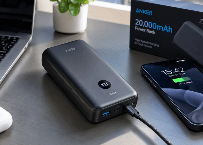 Anker Zolo Power Bank 20.000mAh, Tawarkan Pengisian 30W dengan Kabel Terintegrasi