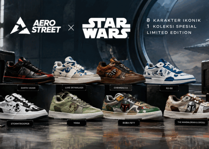 Aerostreet x Star Wars Resmi Meluncur, Sneakers Limited Edition Dibanderol Mulai Rp249 Ribuan