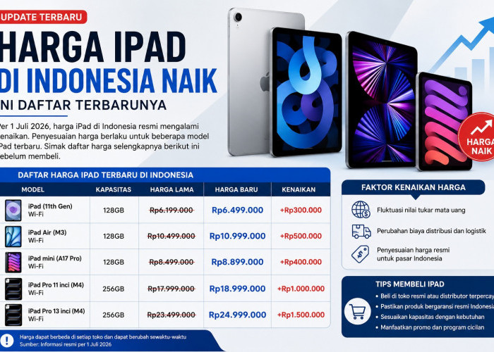     Harga iPad di Indonesia Resmi Naik, Cek Daftar Terbaru per 1 Juli 2026