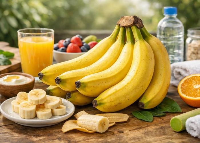 Pisang sebagai Buah Tropis Kaya Nutrisi: Sumber Energi Alami, Penjaga Kesehatan Jantung, Pencernaan, dan Suasa
