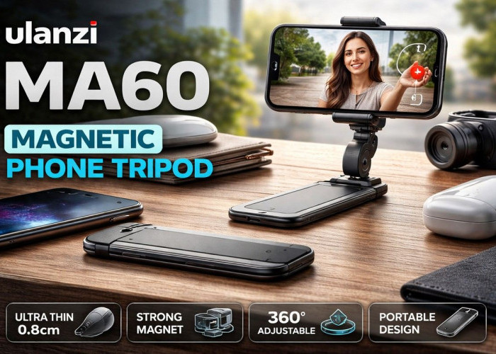 Mini Tapi Powerful! Tripod Ini Cocok untuk Vlog, Live, dan Meeting, Kreator Mobile Wajib Punya